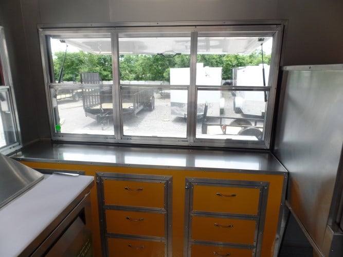 893-8.5-x-30-concession-food-trailer-lime-green-3.jpg 8.5' x 30' Concession Food Trailer Lime Green
