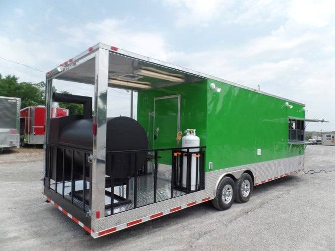 893-8.5-x-30-concession-food-trailer-lime-green-6.jpg 8.5' x 30' Concession Food Trailer Lime Green