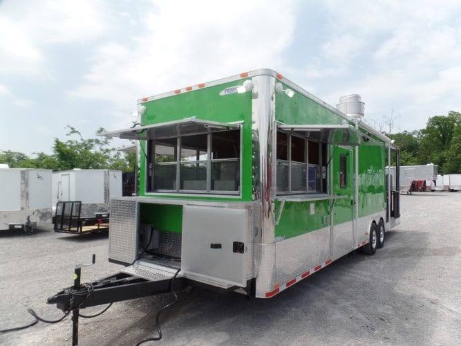893-8.5-x-30-concession-food-trailer-lime-green-7.jpg 8.5' x 30' Concession Food Trailer Lime Green