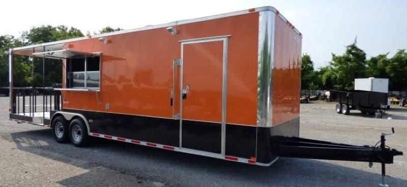 894-8.5-x-30-concession-food-trailer-orange-bbq-catering-event-trailer-16.jpg 8.5' x 30' Concession Food Trailer Orange BBQ Catering Event Trailer