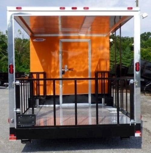 894-8.5-x-30-concession-food-trailer-orange-bbq-catering-event-trailer-4.jpg 8.5' x 30' Concession Food Trailer Orange BBQ Catering Event Trailer