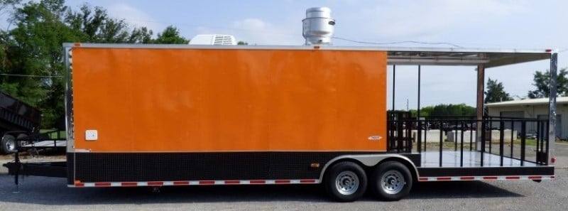 894-8.5-x-30-concession-food-trailer-orange-bbq-catering-event-trailer-45.jpg 8.5' x 30' Concession Food Trailer Orange BBQ Catering Event Trailer