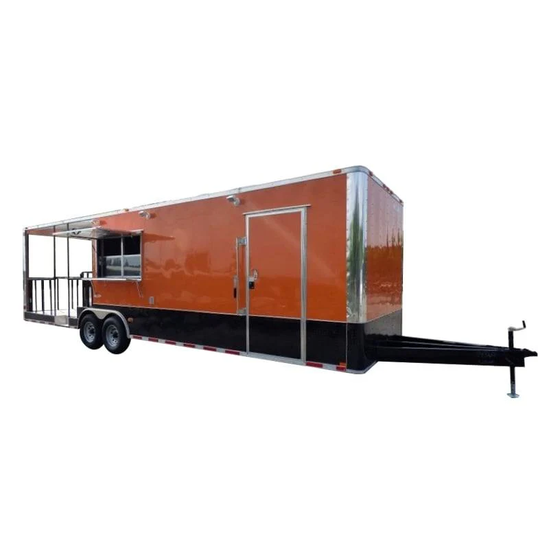 895-8.5-x-30-concession-food-trailer-orange-with-appliances-1.webp 8.5' x 30' Concession Food Trailer Orange With Appliances