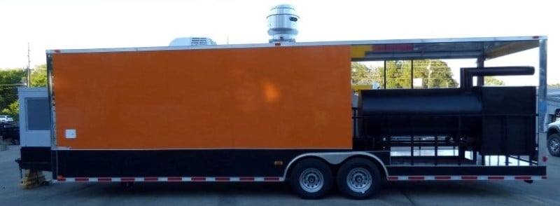 895-8.5-x-30-concession-food-trailer-orange-with-appliances-4.jpg 8.5' x 30' Concession Food Trailer Orange With Appliances