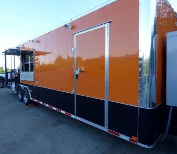 895-8.5-x-30-concession-food-trailer-orange-with-appliances-41.jpg 8.5' x 30' Concession Food Trailer Orange With Appliances