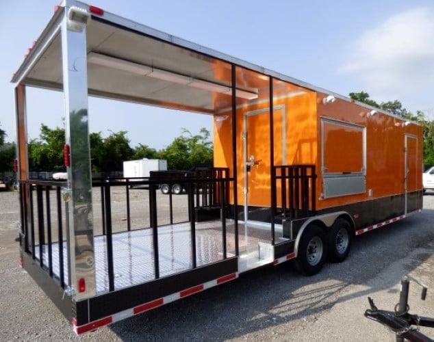 895-8.5-x-30-concession-food-trailer-orange-with-appliances-6.jpg 8.5' x 30' Concession Food Trailer Orange With Appliances
