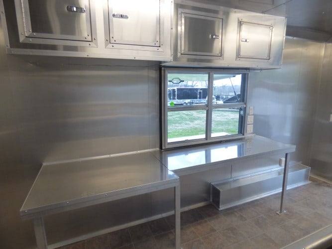 896-8.5-x-30-concession-food-trailer-red-bbq-event-catering-13.jpg 8.5' x 30' Concession Food Trailer Red BBQ Event Catering