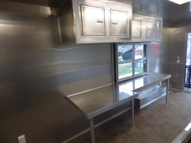 896-8.5-x-30-concession-food-trailer-red-bbq-event-catering-6.jpg 8.5' x 30' Concession Food Trailer Red BBQ Event Catering