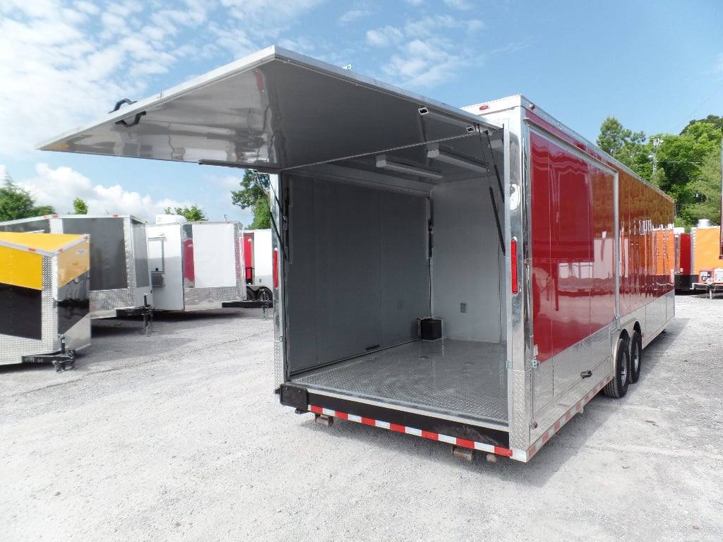 897-8.5-x-30-concession-food-trailer-red-event-catering-21.jpg 8.5' x 30' Concession Food Trailer Red Event Catering