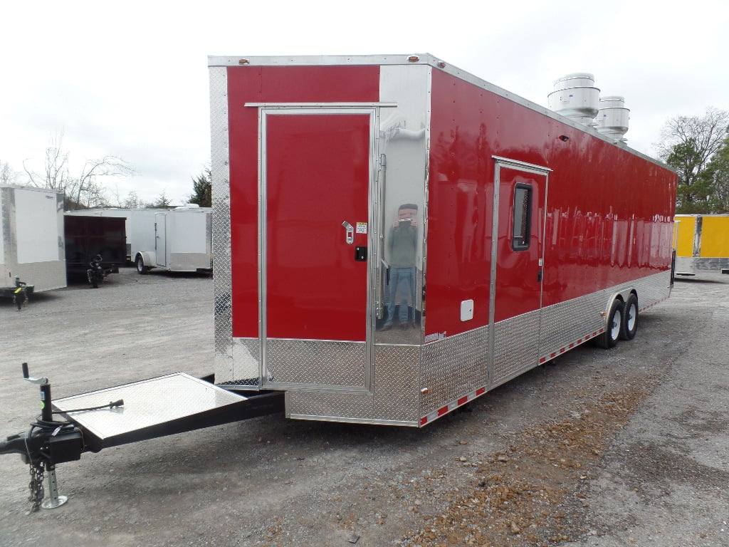 898-8.5-x-30-concession-food-trailer-red-with-appliances-15.jpg 8.5' x 30' Concession Food Trailer Red With Appliances