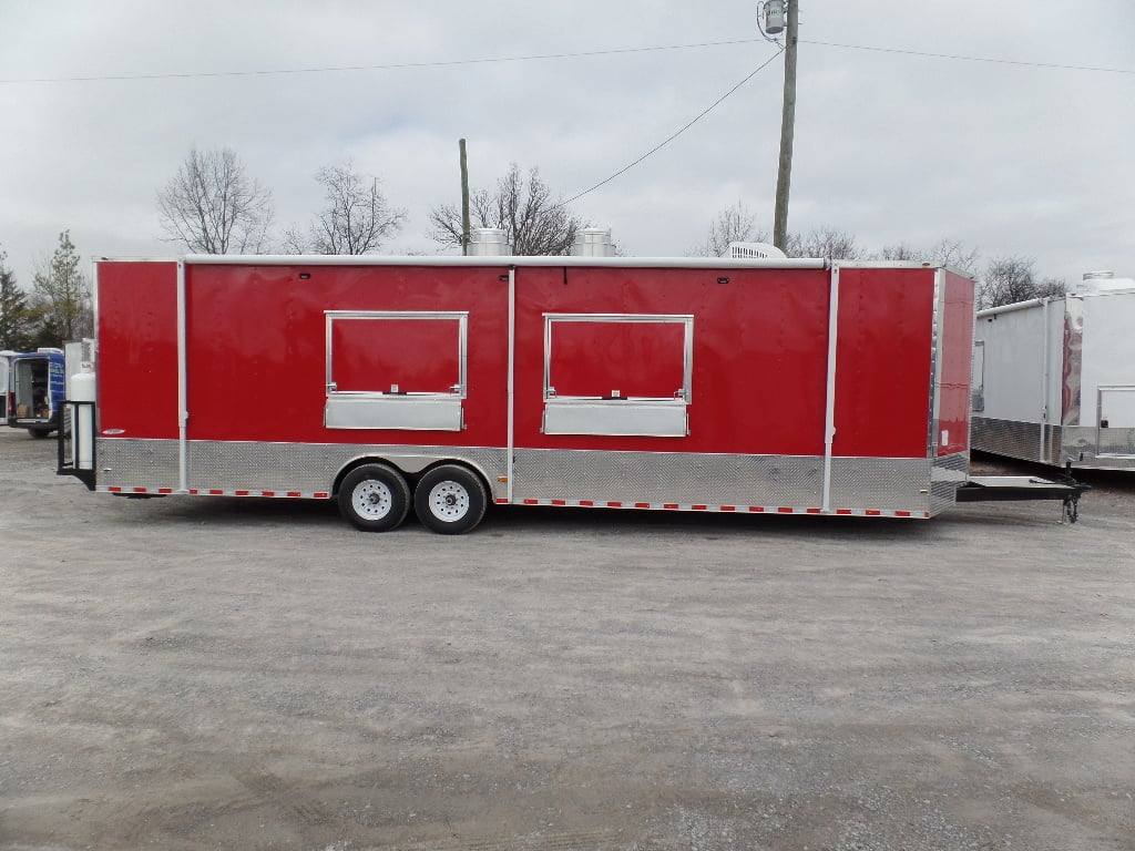 898-8.5-x-30-concession-food-trailer-red-with-appliances-20.jpg 8.5' x 30' Concession Food Trailer Red With Appliances