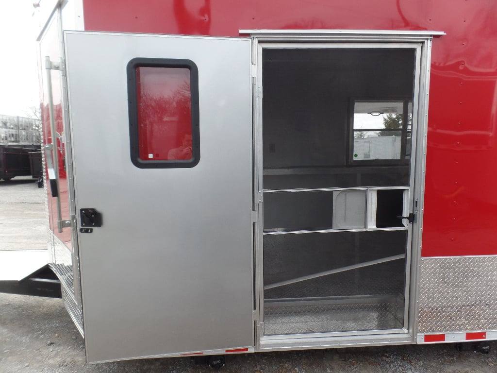 898-8.5-x-30-concession-food-trailer-red-with-appliances-24.jpg 8.5' x 30' Concession Food Trailer Red With Appliances