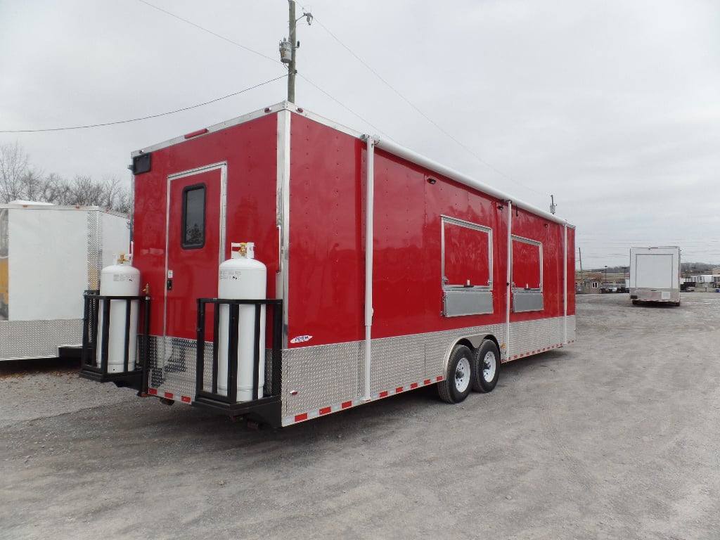 898-8.5-x-30-concession-food-trailer-red-with-appliances-31.jpg 8.5' x 30' Concession Food Trailer Red With Appliances