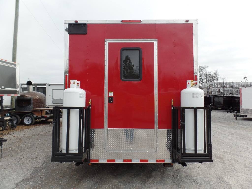 898-8.5-x-30-concession-food-trailer-red-with-appliances-5.jpg 8.5' x 30' Concession Food Trailer Red With Appliances
