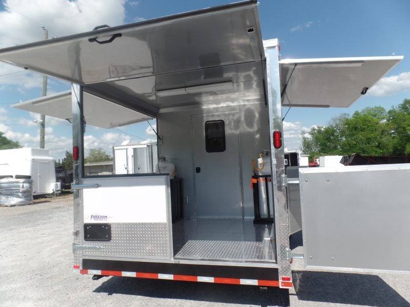 899-8.5-x-30-concession-food-trailer-white-bbq-event-catering-16.jpg 8.5' x 30' Concession Food Trailer White BBQ Event Catering