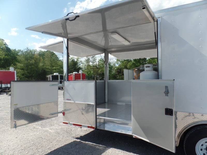 899-8.5-x-30-concession-food-trailer-white-bbq-event-catering-4.jpg 8.5' x 30' Concession Food Trailer White BBQ Event Catering