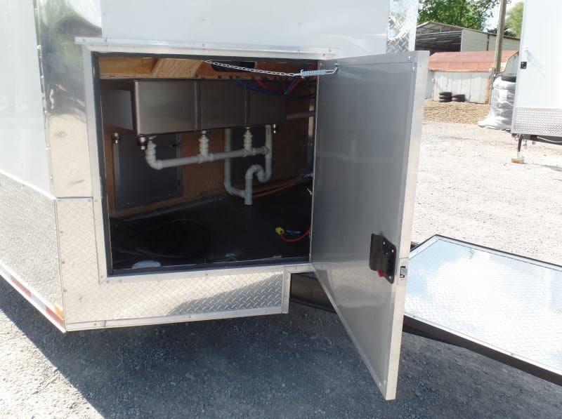 899-8.5-x-30-concession-food-trailer-white-bbq-event-catering-6.jpg 8.5' x 30' Concession Food Trailer White BBQ Event Catering