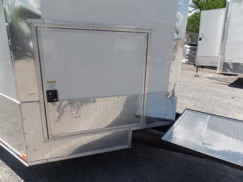 899-8.5-x-30-concession-food-trailer-white-bbq-event-catering-8.jpg 8.5' x 30' Concession Food Trailer White BBQ Event Catering