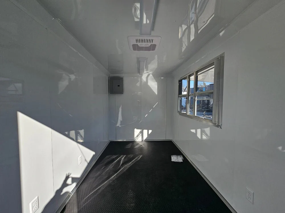 7' X 12' Silver Flat Front Custom Concession Trailer Food Event Catering