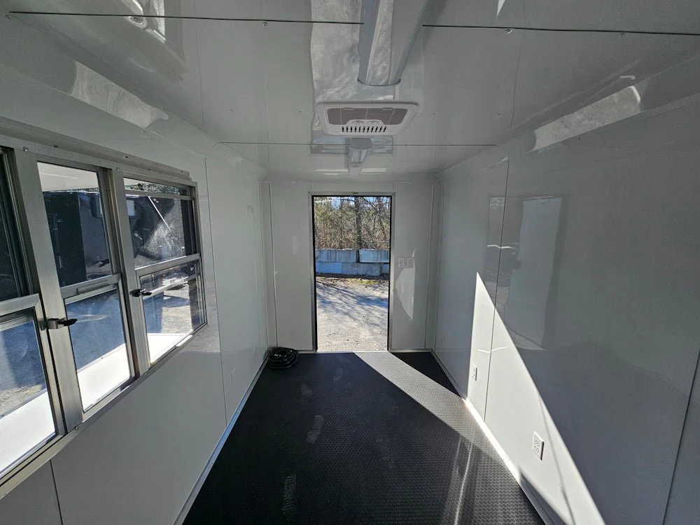 7' X 12' Silver Flat Front Custom Concession Trailer Food Event Catering