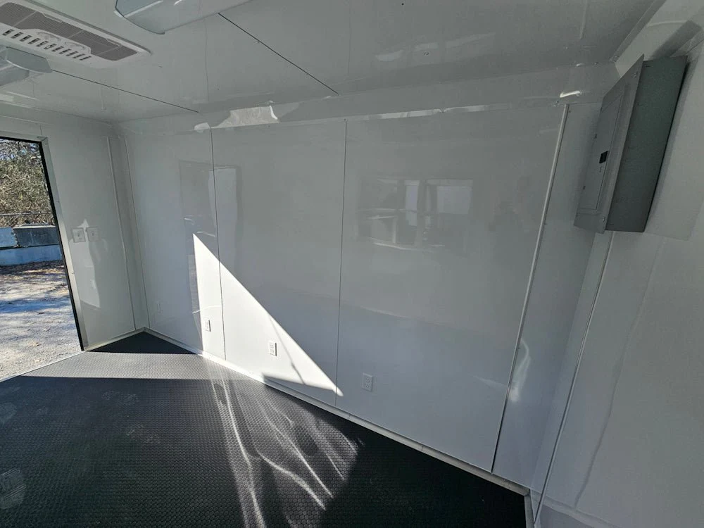 7' X 12' Silver Flat Front Custom Concession Trailer Food Event Catering