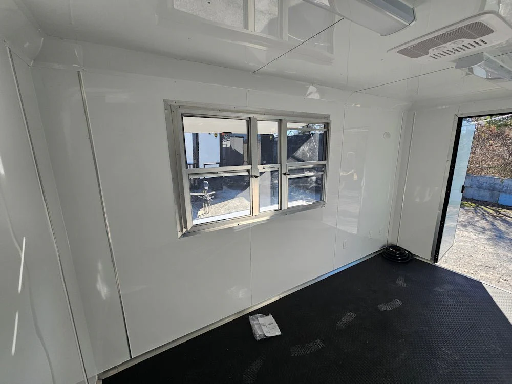 7' X 12' Silver Flat Front Custom Concession Trailer Food Event Catering