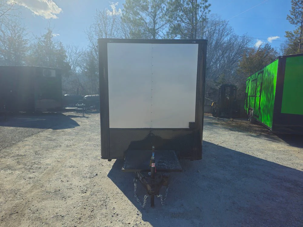 7' X 12' Silver Flat Front Custom Concession Trailer Food Event Catering