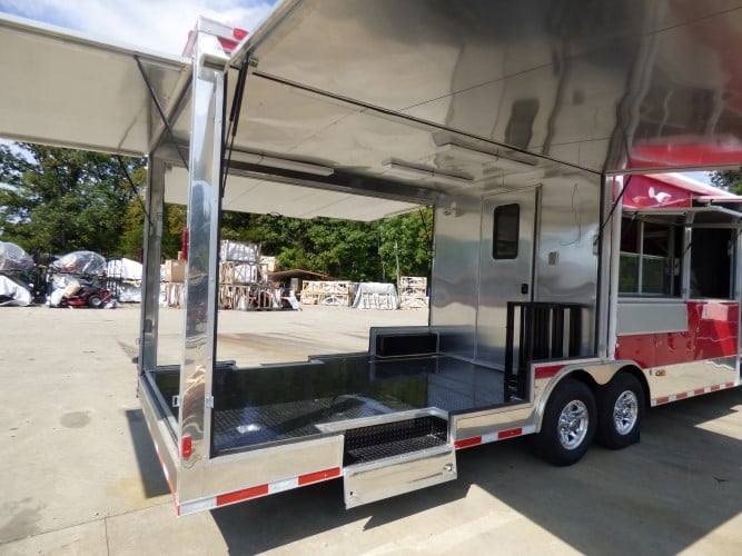 900-8.5-x-30-concession-red-bbq-food-trailer-with-appliances-18.jpg 8.5' x 30' Concession Red BBQ Food Trailer With Appliances