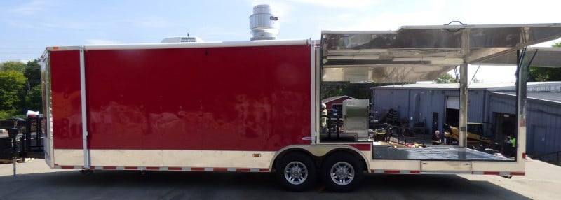 900-8.5-x-30-concession-red-bbq-food-trailer-with-appliances-37.jpg 8.5' x 30' Concession Red BBQ Food Trailer With Appliances