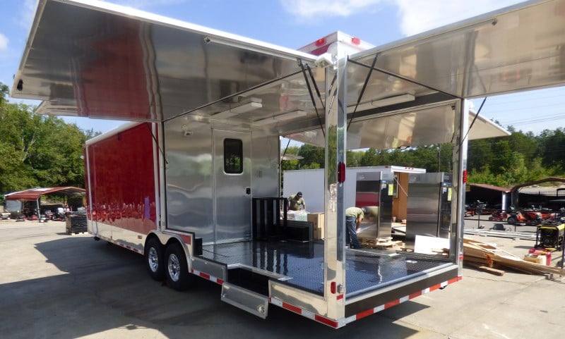 901-8.5-x-30-concession-trailer-red-bbq-food-event-catering-22.jpg 8.5' x 30' Concession Trailer Red BBQ Food Event Catering
