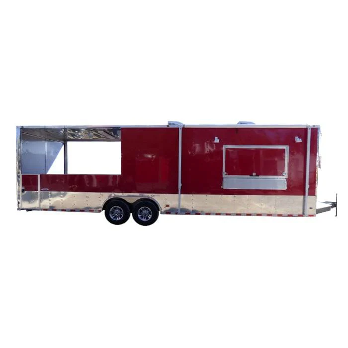 903-8.5-x-30-concession-victory-red-bbq-food-event-catering-trailer-1.webp 8.5' X 30' Concession Victory Red BBQ Food Event Catering Trailer