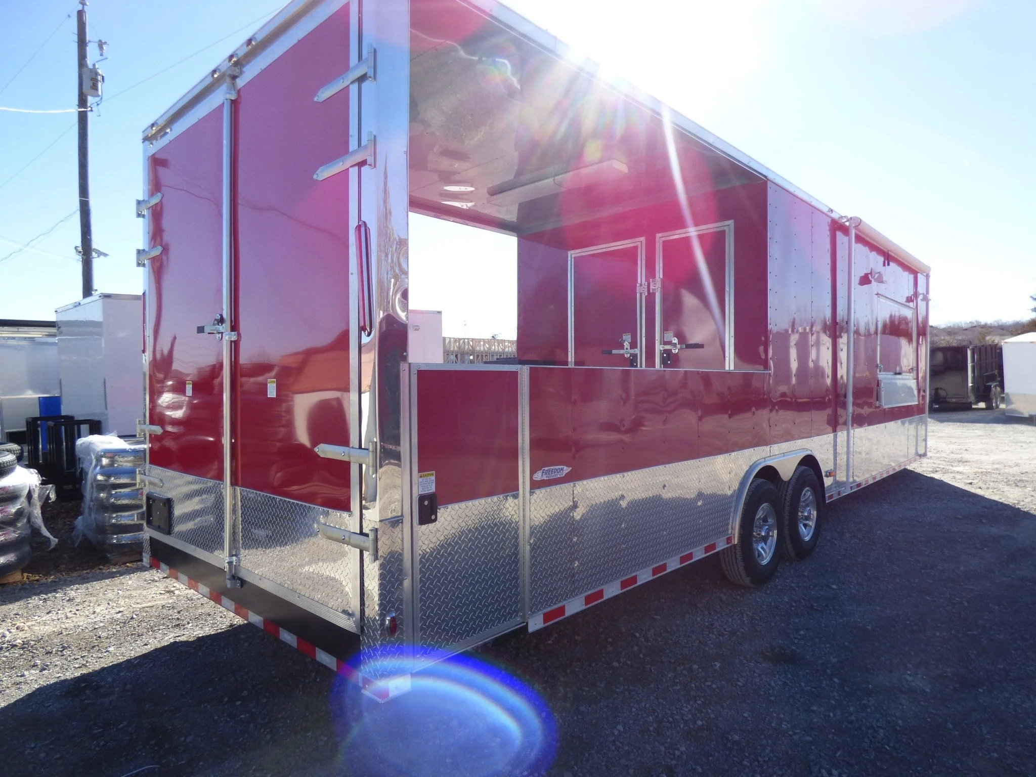 903-8.5-x-30-concession-victory-red-bbq-food-event-catering-trailer-20.webp 8.5' X 30' Concession Victory Red BBQ Food Event Catering Trailer