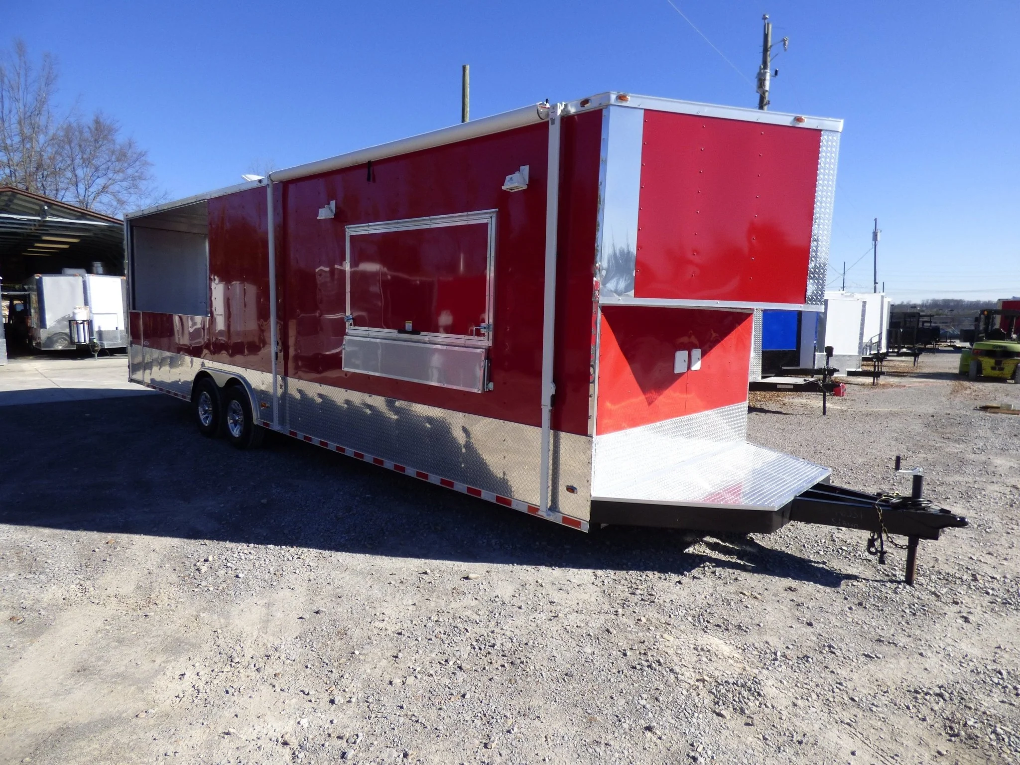 903-8.5-x-30-concession-victory-red-bbq-food-event-catering-trailer-21.webp 8.5' X 30' Concession Victory Red BBQ Food Event Catering Trailer
