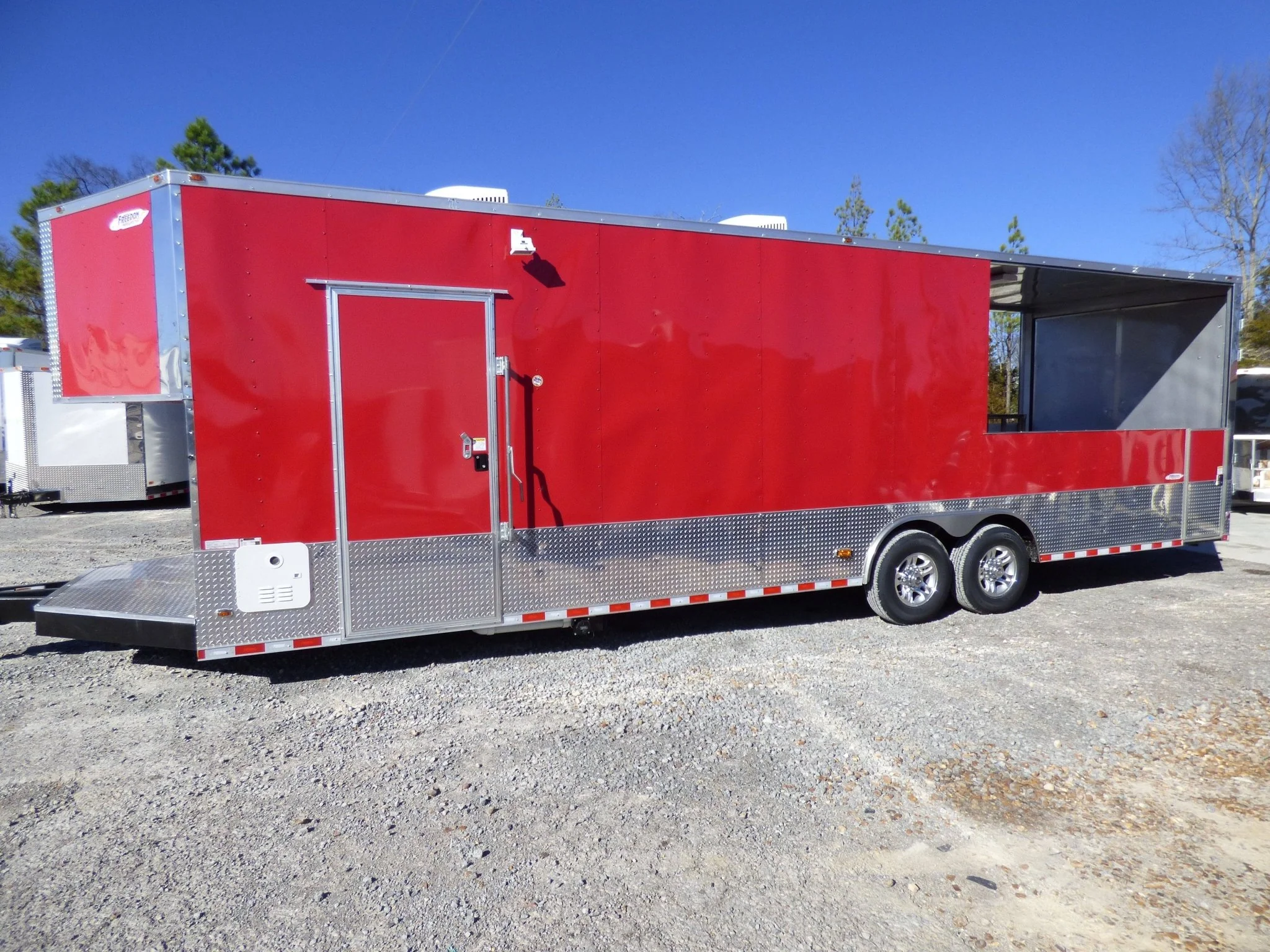 903-8.5-x-30-concession-victory-red-bbq-food-event-catering-trailer-7.webp 8.5' X 30' Concession Victory Red BBQ Food Event Catering Trailer