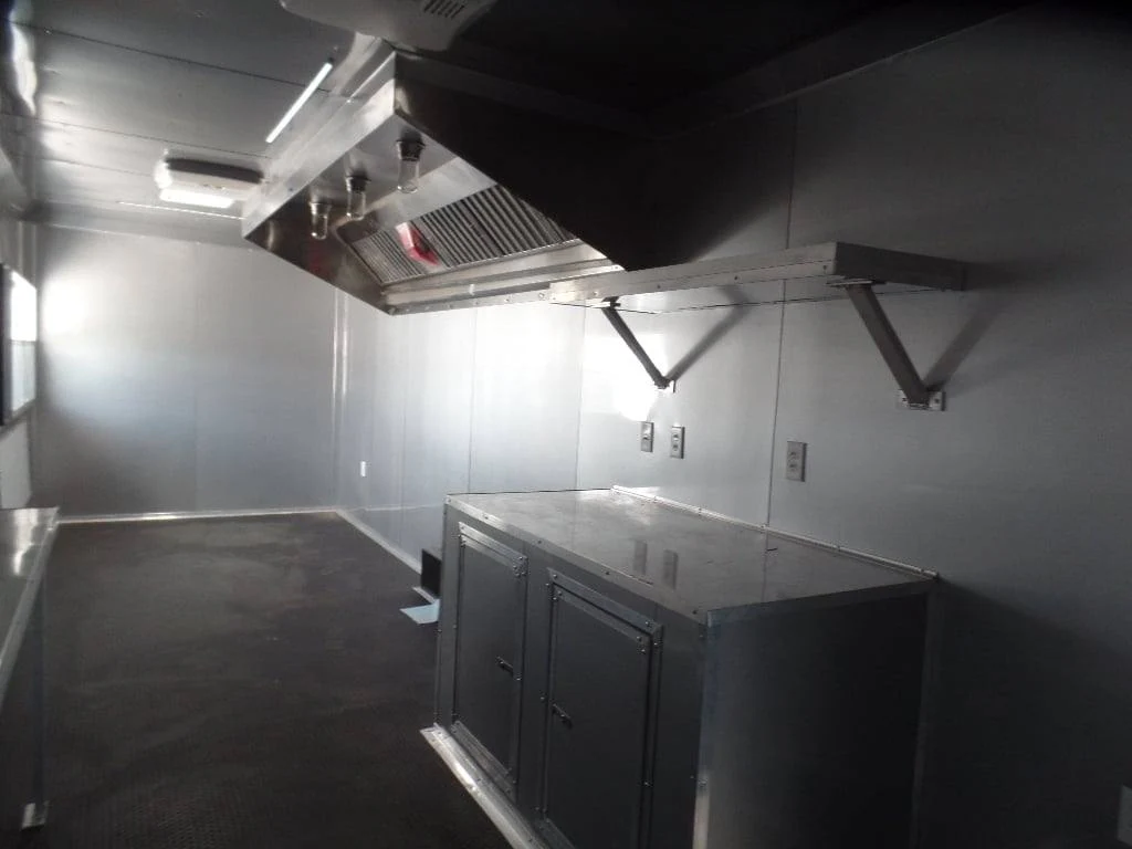 8.5' x 30' Dove Grey Concession Food Event Catering Trailer