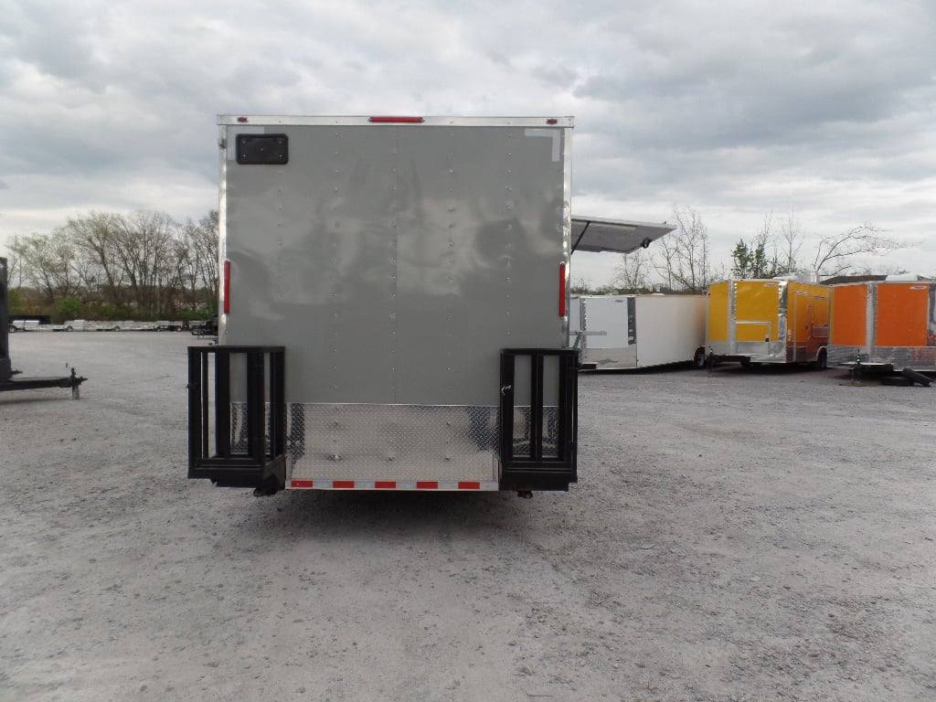 8.5' x 30' Dove Grey Concession Food Event Catering Trailer
