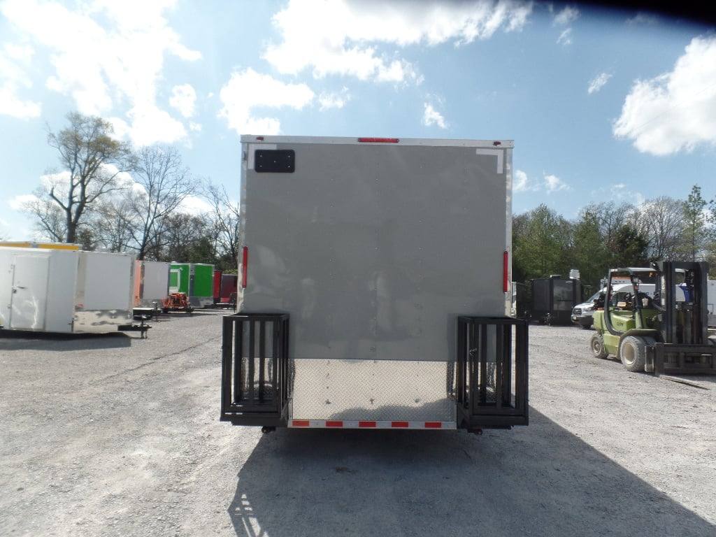 8.5' x 30' Dove Grey Concession Food Event Catering Trailer