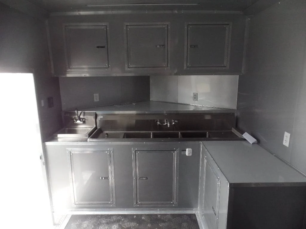8.5' x 30' Dove Grey Concession Food Event Catering Trailer