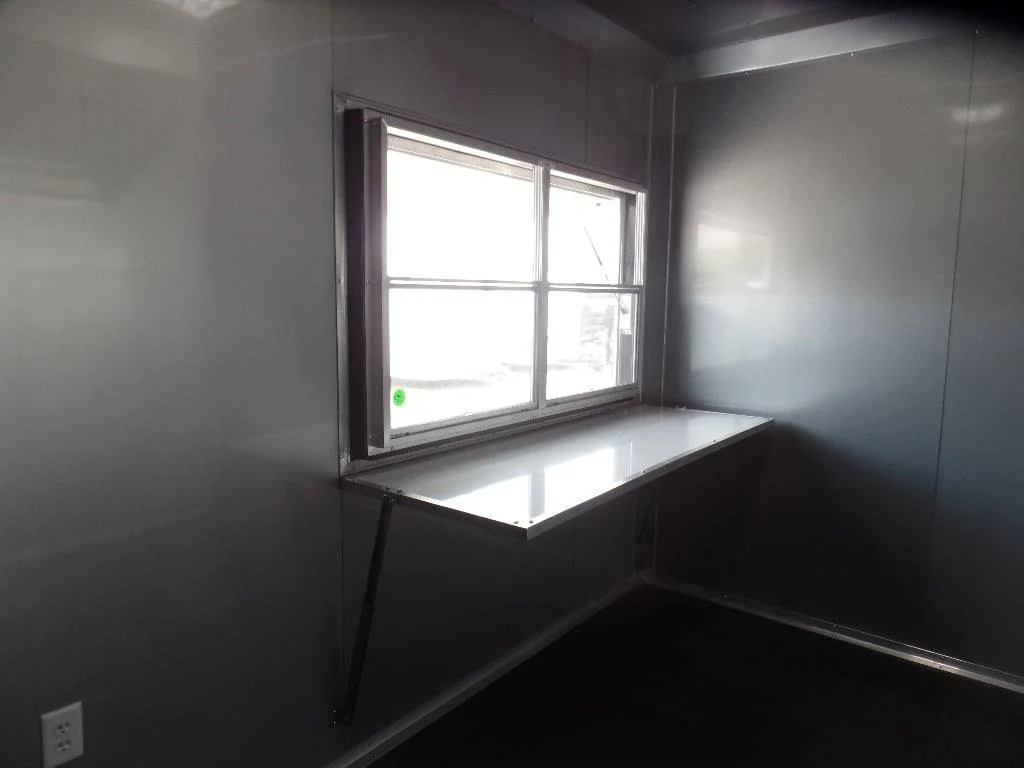 8.5' x 30' Dove Grey Concession Food Event Catering Trailer