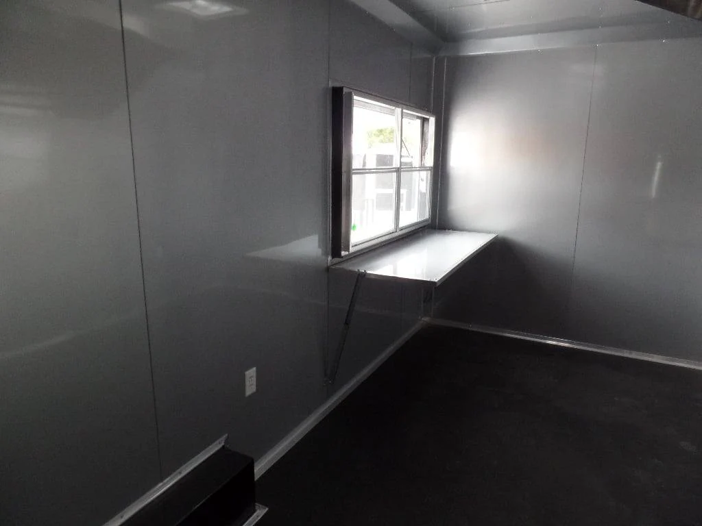 8.5' x 30' Dove Grey Concession Food Event Catering Trailer