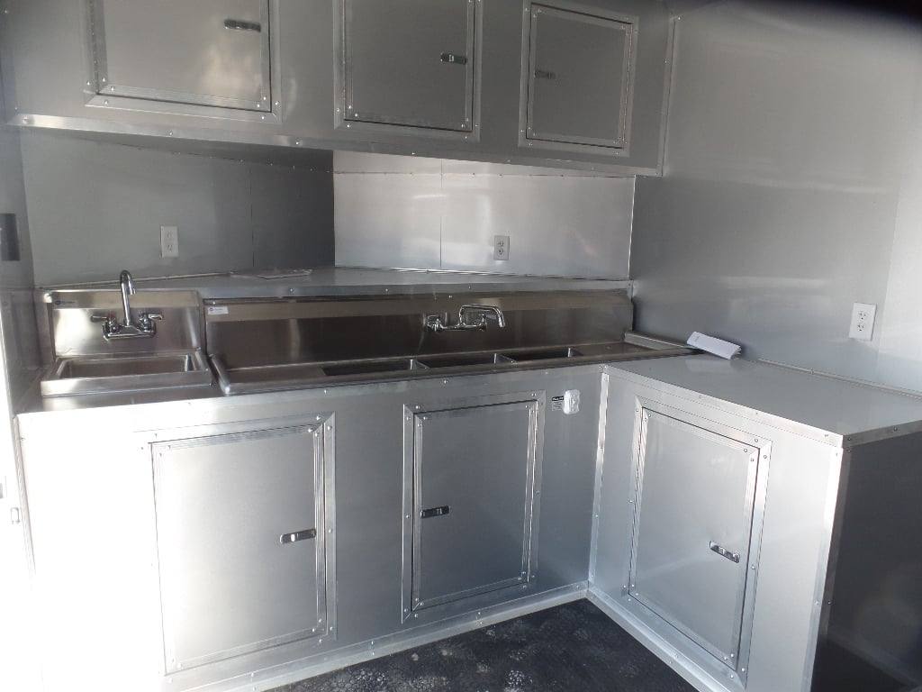 8.5' x 30' Dove Grey Concession Food Event Catering Trailer