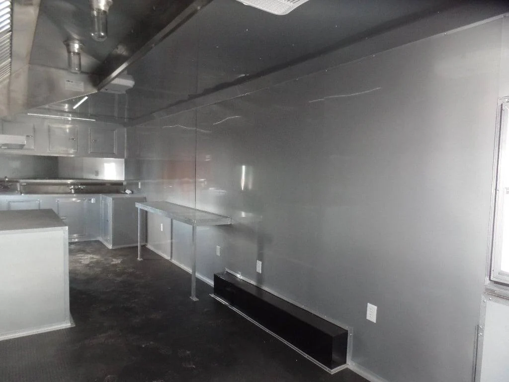 8.5' x 30' Dove Grey Concession Food Event Catering Trailer