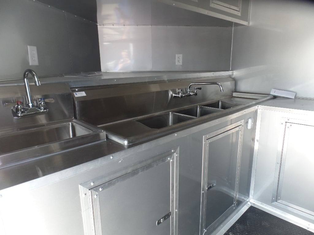 8.5' x 30' Dove Grey Concession Food Event Catering Trailer