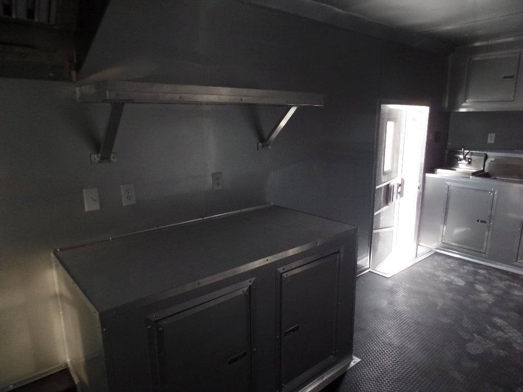 8.5' x 30' Dove Grey Concession Food Event Catering Trailer
