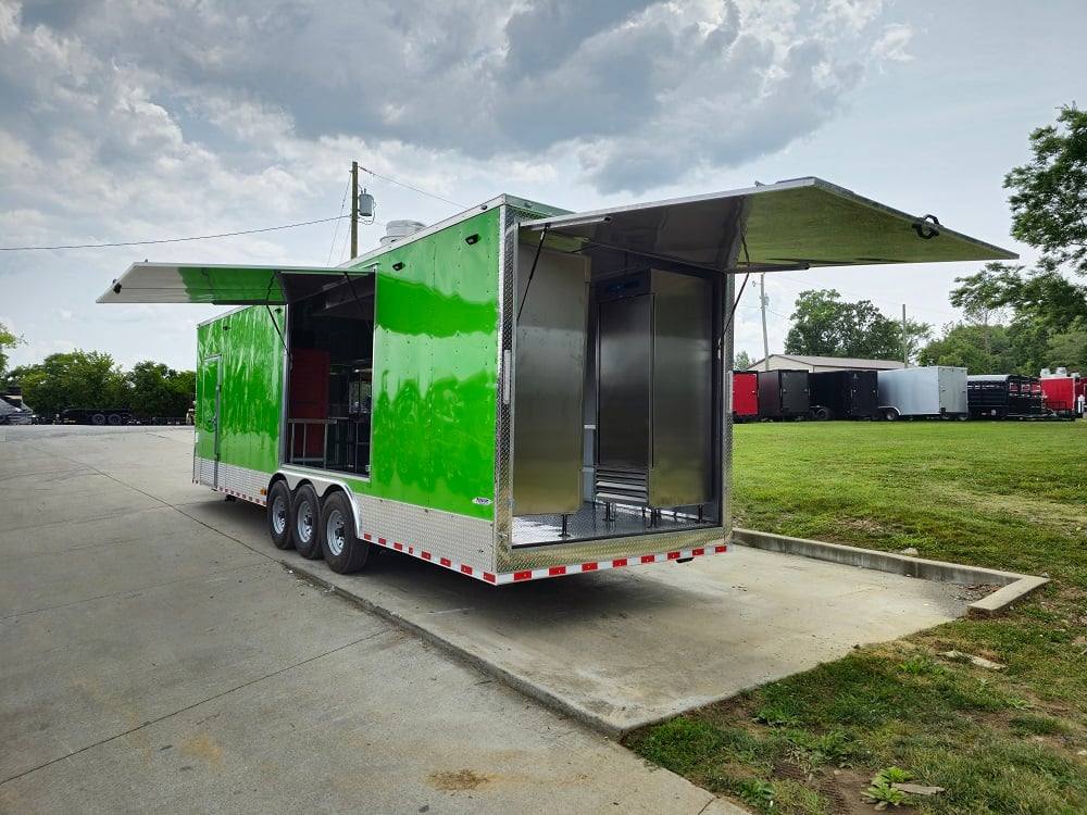 912-8.5-x-30-lime-green-pizza-event-catering-concession-food-trailer-13.jpg 8.5' X 30' Lime Green Pizza Event Catering Concession Food Trailer