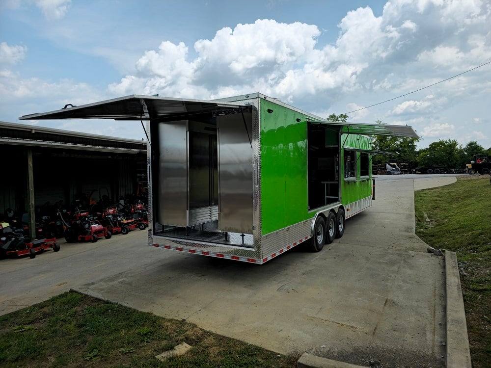 912-8.5-x-30-lime-green-pizza-event-catering-concession-food-trailer-15.jpg 8.5' X 30' Lime Green Pizza Event Catering Concession Food Trailer