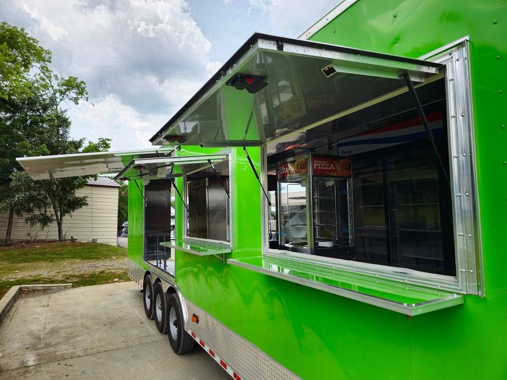912-8.5-x-30-lime-green-pizza-event-catering-concession-food-trailer-19.jpg 8.5' X 30' Lime Green Pizza Event Catering Concession Food Trailer