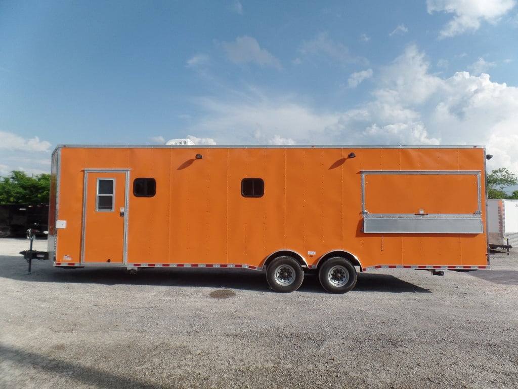 914-8.5-x-30-orange-bar-concession-food-trailer-with-appliances-5.jpg 8.5' x 30' Orange Bar Concession Food Trailer With Appliances