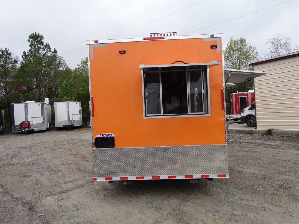 915-8.5-x-30-orange-flat-nose-concession-food-trailer-27.jpg 8.5' x 30' Orange Flat Nose Concession Food Trailer