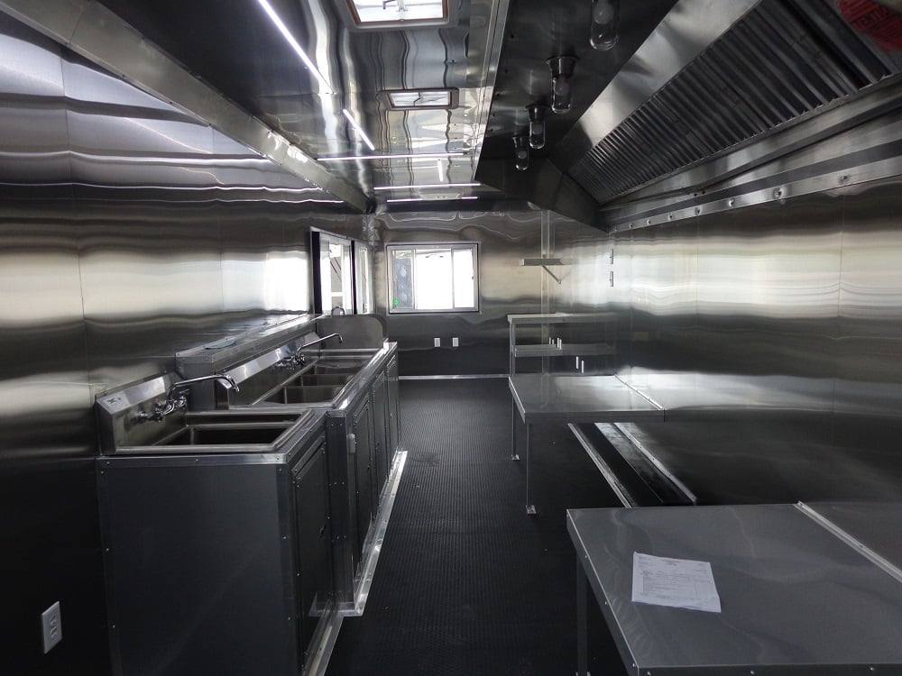 915-8.5-x-30-orange-flat-nose-concession-food-trailer-5.jpg 8.5' x 30' Orange Flat Nose Concession Food Trailer